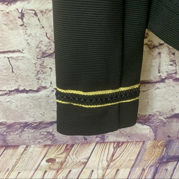 Libby Edelman Black Clasp Closure Gold Detail Sleeve Jacket - Picture 11 of 11